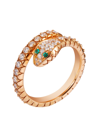 Кольцо Crivelli Snake Розовое золото