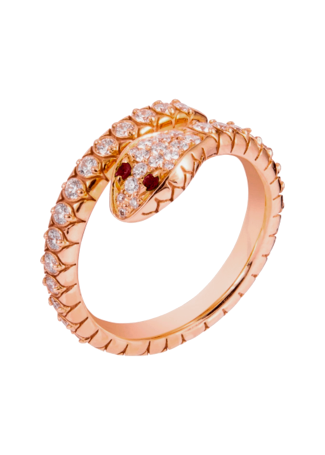 Кольцо Crivelli Snake Розовое золото