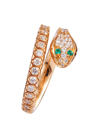 Кольцо Crivelli Snake Розовое золото