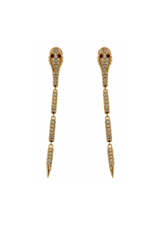 Серьги Crivelli Snake Розовое золото