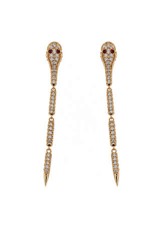 Серьги Crivelli Snake Розовое золото