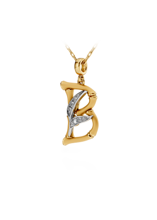 Колье CarreraYCarrera Bambu Белое/желтое золото