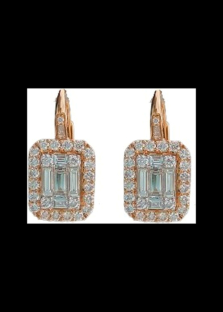 Choker, Earrings Crivelli Design Rose Gold, Black Gold