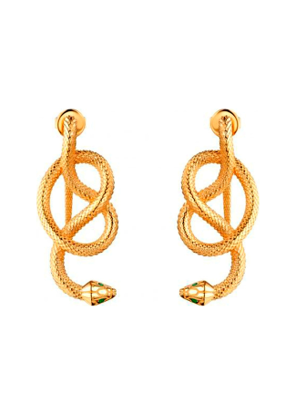 Серьги Geoma Snake Джеома Желтое золото