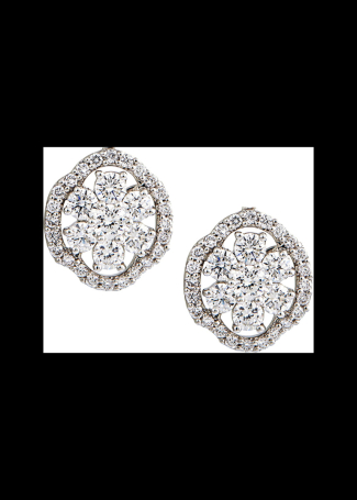 Сырға Crivelli Design Ақ алтын, Сары алтын