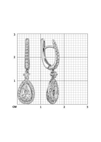 Серьги Crivelli Solitaire crv Белое золото