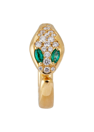 Кольцо Crivelli Snake Желтое золото