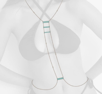 Body Chain RF Body Jewelry Розовое золото