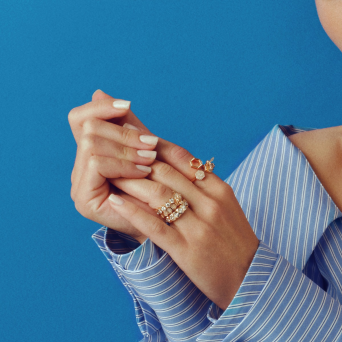 Bee Goddess Honeycomb Ring Rose Gold