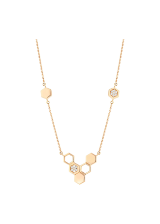 Колье Bee Goddess Honeycomb Розовое золото