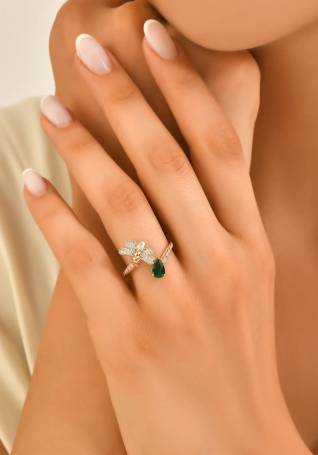 Кольцо Bee Goddess Bee Розовое золото