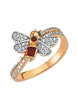 Кольцо Bee Goddess Bee Розовое золото