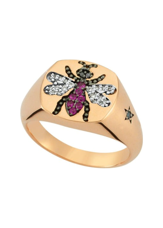 Кольцо Bee Goddess Bee Розовое золото