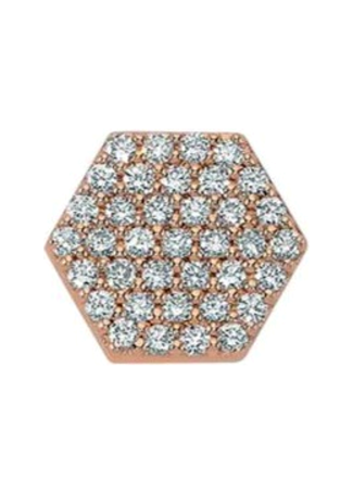 Моно серьга Bee Goddess Honeycomb Розовое золото