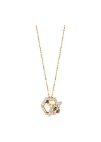 Колье Bee Goddess Honeycomb Розовое золото