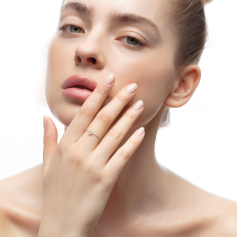 Кольцо Djula Magic touch Белое золото