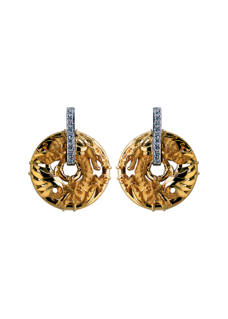 Серьги CarreraYCarrera Circulos de Fuego Желтое золото