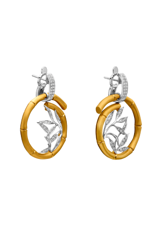 Серьги CarreraYCarrera Bambu Желтое золото