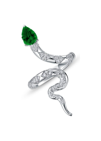 Кольцо Geoma Snake Джеома Белое золото