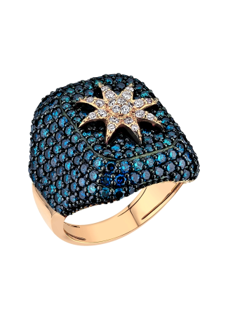 Кольцо Bee Goddess Venus Star Розовое золото
