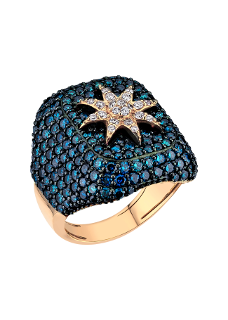 Кольцо Bee Goddess Venus Star Розовое золото