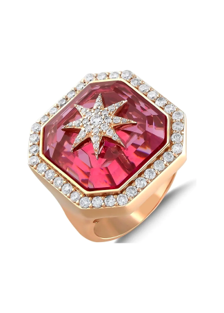 Кольцо Bee Goddess Venus Star Розовое золото