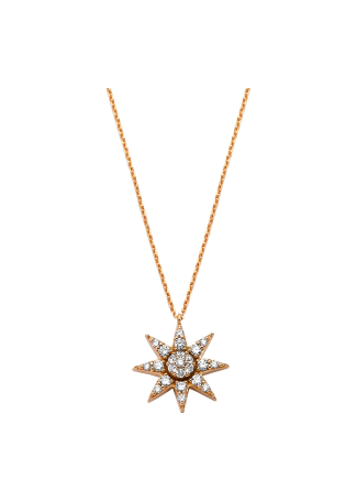 Колье Bee Goddess Venus Star Розовое золото