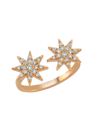 Кольцо Bee Goddess Venus Star Розовое золото