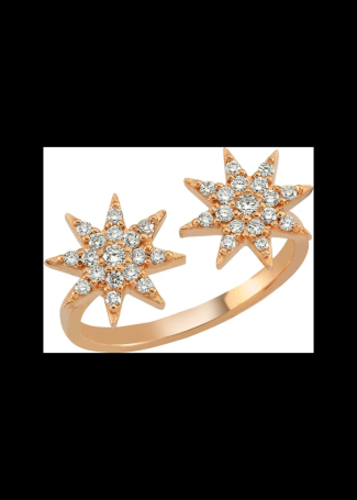 Кольцо Bee Goddess Venus Star Розовое золото