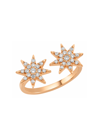 Кольцо Bee Goddess Venus Star Розовое золото