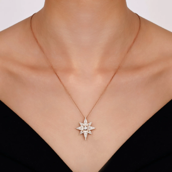Колье Bee Goddess Venus Star Розовое золото