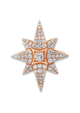 Кольцо Bee Goddess Venus Star Розовое золото