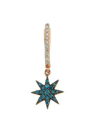 Моно серьга Bee Goddess Venus Star Розовое золото