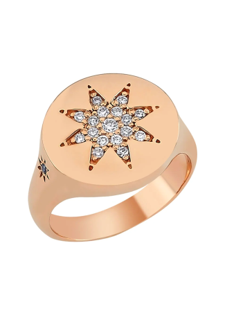Кольцо Bee Goddess Venus Star Розовое золото