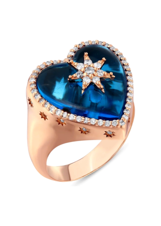 Кольцо Bee Goddess Venus Star Розовое золото