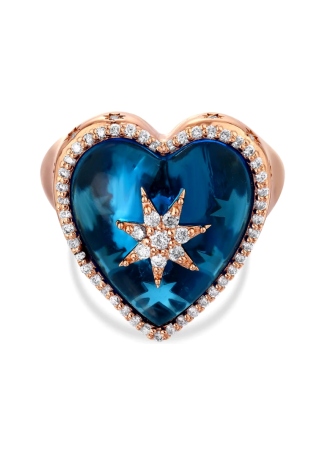 Кольцо Bee Goddess Venus Star Розовое золото