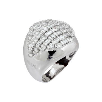 Кольцо Damiani Bamboo D Белое золото