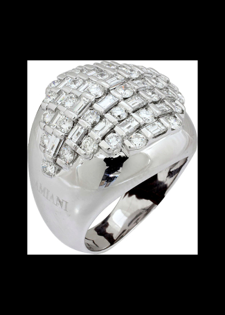 Алқа, Сақина Damiani Bamboo D Ақ алтын, Сары алтын