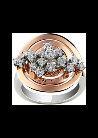Сақина Damiani Sophia Қызғылт алтын