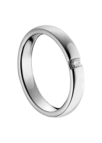 Кольцо обручальное Damiani Veramore Белое золото