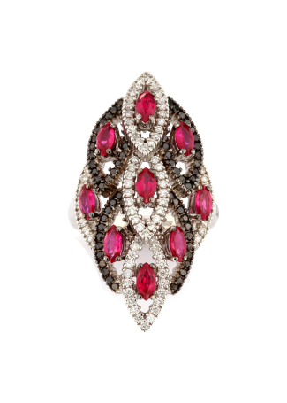 Кольцо Damiani Клиент Magnolia Белое золото