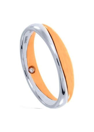 Кольцо обручальное Damiani Incontro Белое золото