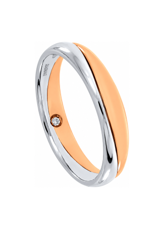 Неке жүзігі Damiani Incontro Ақ алтын