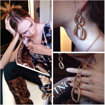 Серьги Damiani D.Lace Желтое золото