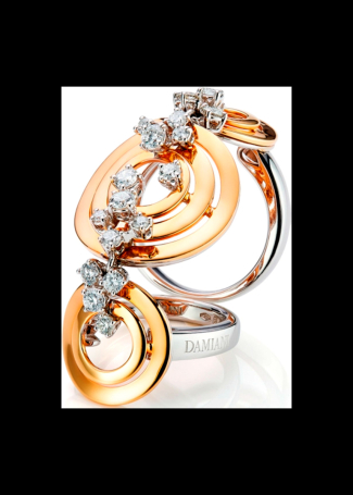 Алқа, Сақина Damiani Sophia Қызғылт алтын