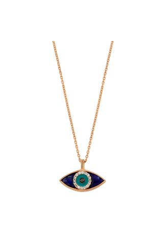 Колье Bee Goddess Eye Light Розовое золото