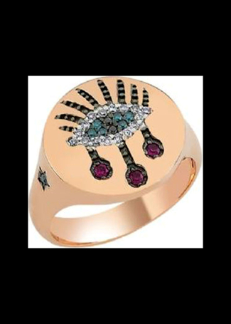 Ring Bee Goddess Eye Light Rose Gold
