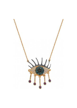 Колье Bee Goddess Eye Light Розовое золото