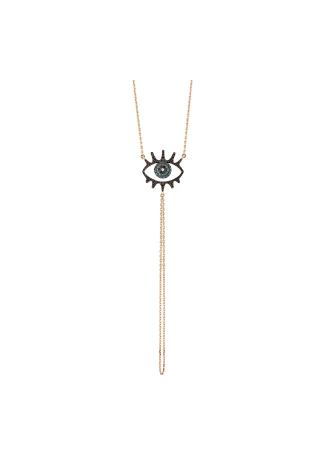 Bracelet, Bracelet-Ring Bee Goddess Eye Light Rose Gold, Silver