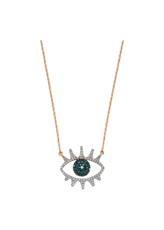 Колье Bee Goddess Eye Light Розовое золото